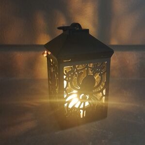Seasonal Collection Halloween Black Spider Led Light Lantern NWT Size:OS